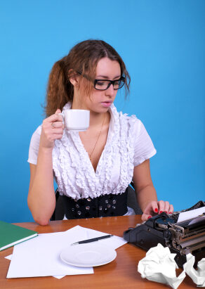 female-author-with-vintage-typewriter-3